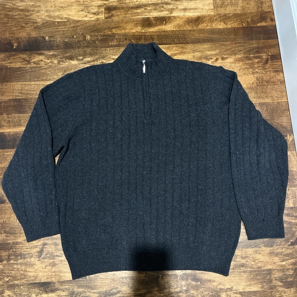 Men's lambswool quarter zip Sweater euro italy luxery quality comfort